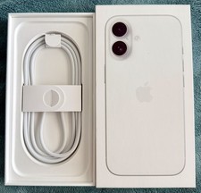 Apple iPhone 16 White 128GB Empty BOX ONLY with USB-C Cable