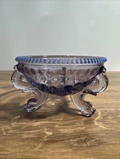 Westmoreland Argonaut Lilac Covered Candy Dish Dolphin Shell Footed Bottom Only