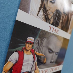 SNK Fatal Fury 3 Sega Saturn A4 Doublesided Poster, Rare, Used, No