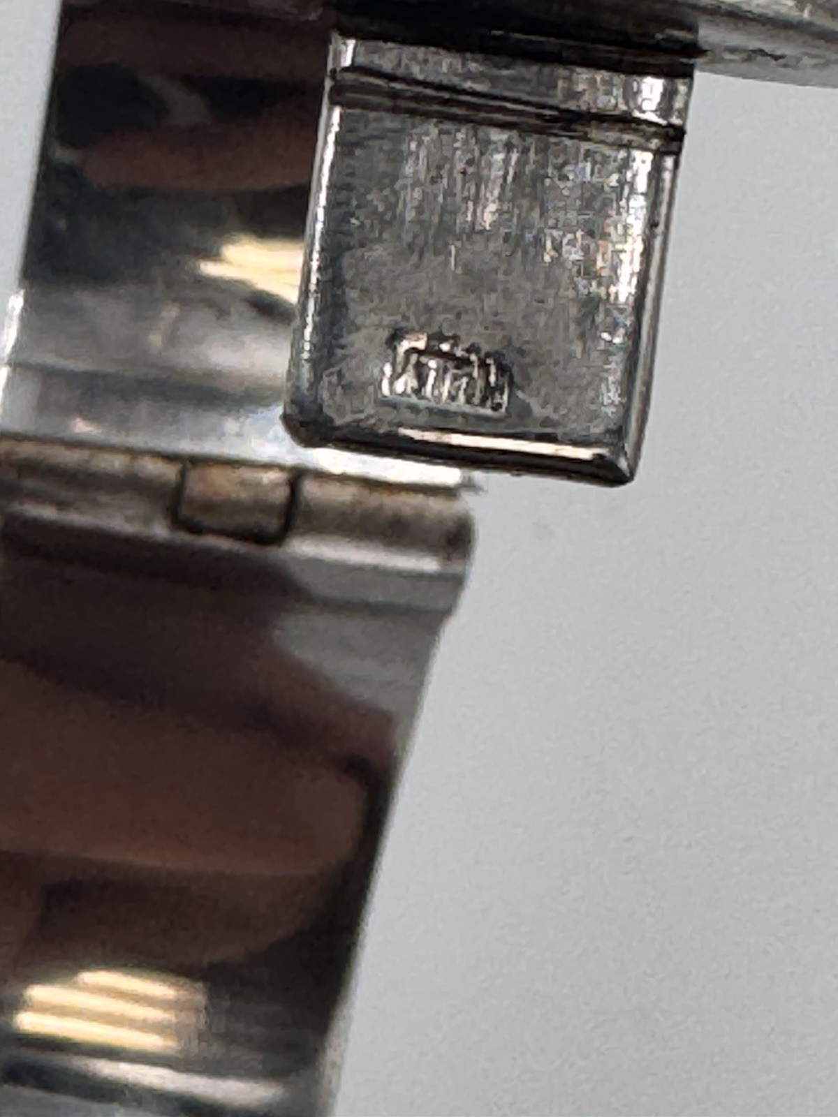 Sterling Silver Hinged Cuff Bangle Brushed Italy … - image 4