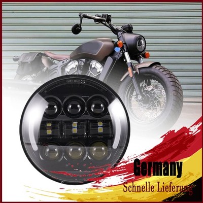 5-3/4'' LED Scheinwerfer mit DRL 6000K Für Indian Scout 2015-2018 Harley Headlamp