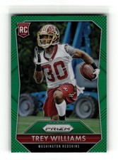 Trey Williams 2015 Panini Prizm #296 Rookie Washington Redskins Green Prizm RC