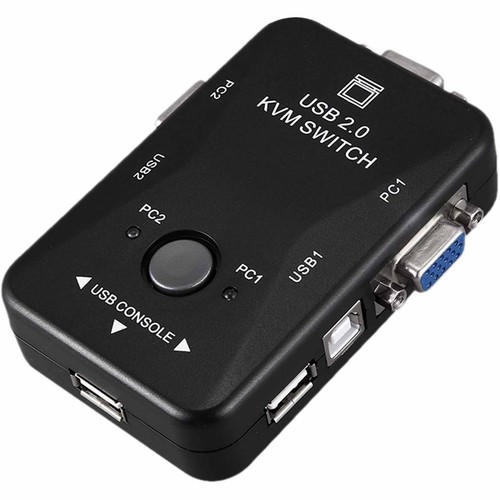 Switch KVM 2 Port USB+VGA Splitter 1920x1440 Fjgear Console Server Rack _ - 第 4/5 張圖片