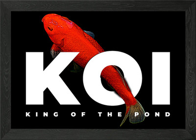 Koi Carp King Of The Pond Framed Wall Art Poster Canvas Print Picture
