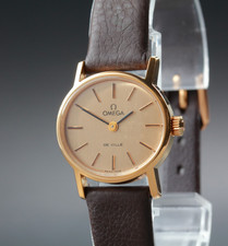 1975 Near MINT OMEGA De Ville 24mm 511.0508 Manuale Quadrante Oro Donna Vintage