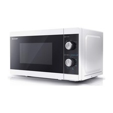 Sharp YC-MS01U-W White 20 Litre 800W Microwave With Defrost Settings - USED