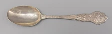 Paye & Baker Sterling Silver Nevada Souvenir Spoon Miner Steer Three Hearts Logo
