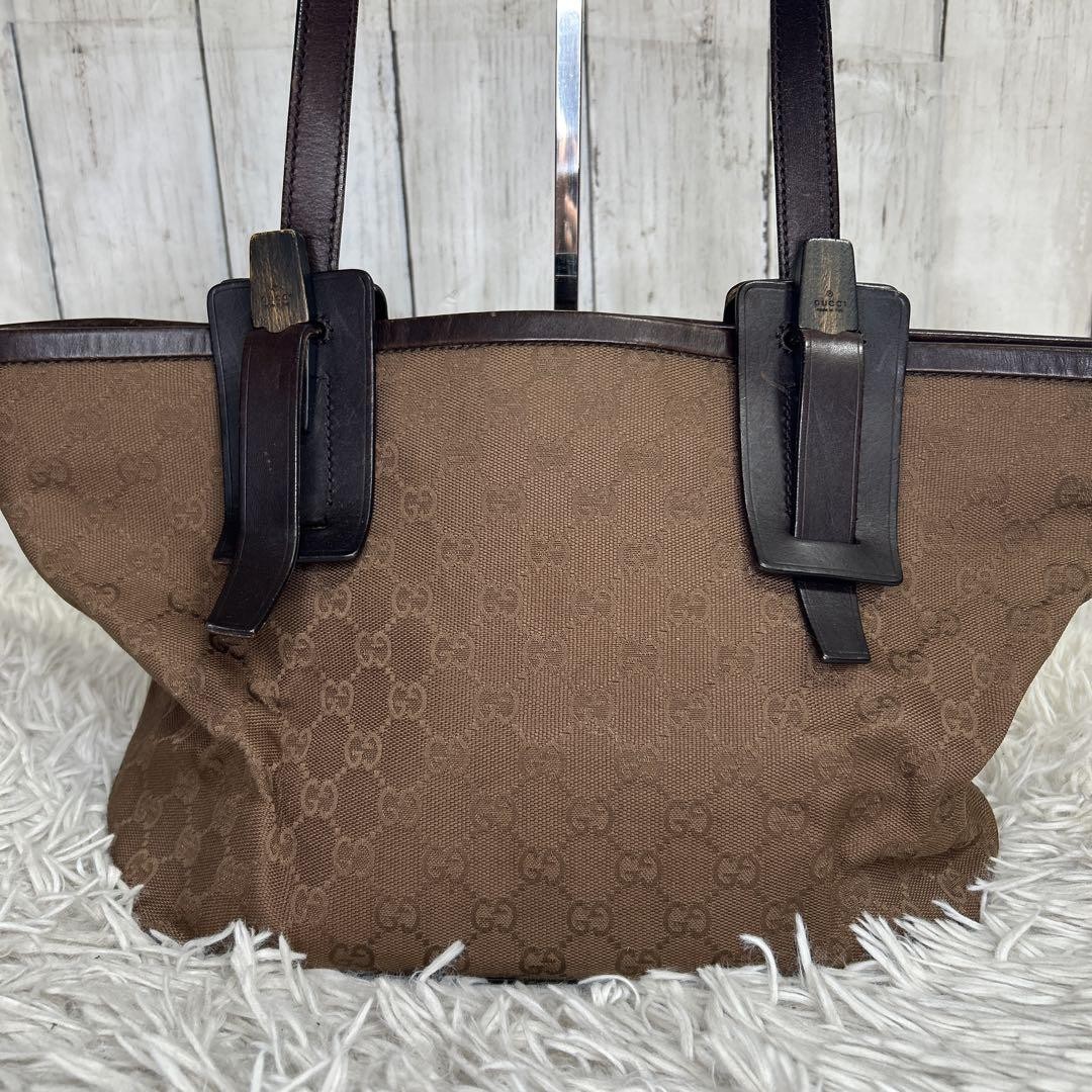GUCCI GG Canvas Brown Tote Bag Authentic G0804526