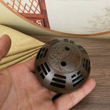 China Eight Trigrams Furnace Household Incense Burner Metal Fengshui Ornament