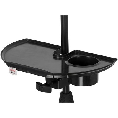 Gator Frameworks Mic Stand Accessory Tray with Drink Holder and Guitar Pick Tab