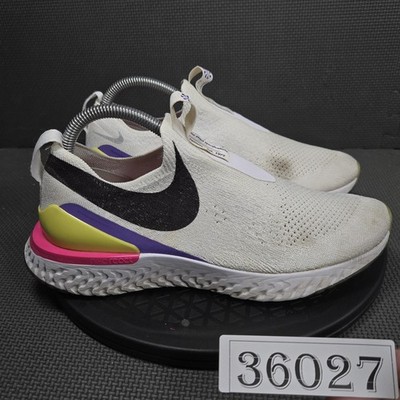 Nike React Shoes Womens Size 9.5 White Knit Running Slip-On Sneakers CI1290-100