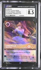 Lorcana - Cinderella Melody Weaver Enchanted 205/204 - CGC 8.5 Ursula's Return