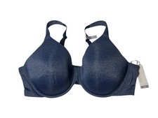 Ambrielle 44DD Bra Full Figure Everyday Full Coverage Underwire Heather Blue NWT
