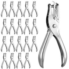 20 PCS 1 Hole Punch 1/4 Inch Single Hole Puncher Metal 5 Sheet Capacity Tool