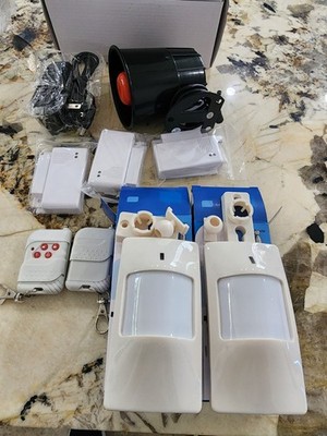 TM-302 WiFi Security Alarm System Kit w/ Siren Sensors Remotes Open Box