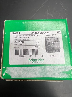 Schneider Electric Residual Current Circuit Breaker, 16251, ID/RCCB