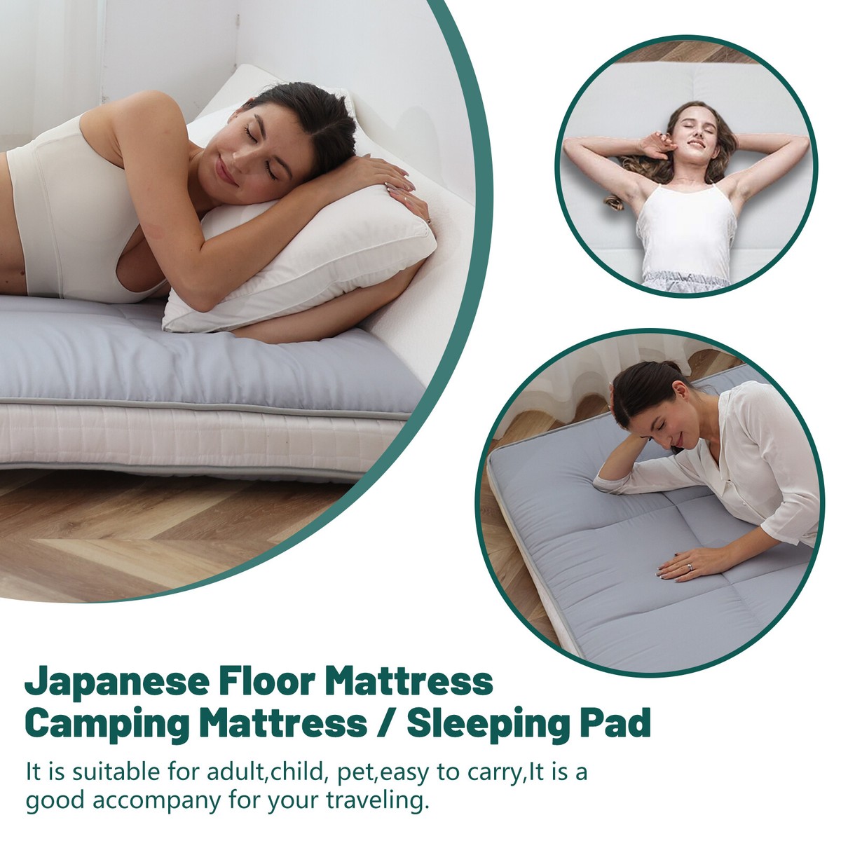 NAIZEA Japanese Tatami Mat Foldable Bed Camping Sleeping Pad