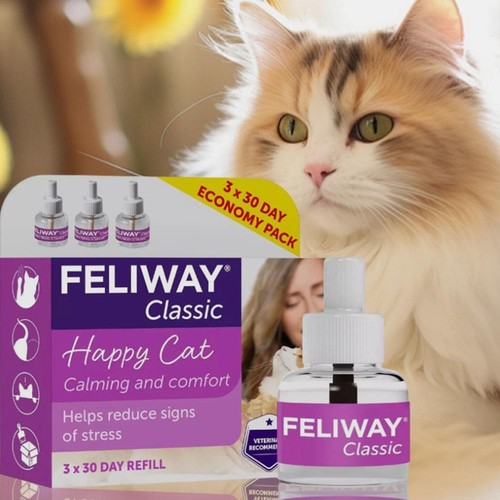FELIWAY Optimum 30 Day Cat Calming Plug In Pheromone Diffuser Starter Kit , - Picture 7 of 13