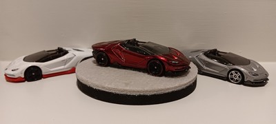 Hot Wheels I.d. *Loose* '16 Lamborghini Centenario Roadster Red, White, & Silver