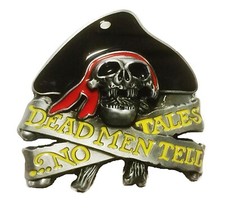Pirates Dead Men Tell No Tales Enamel Metal Belt Buckle