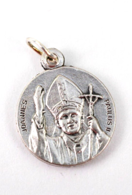 Vintage Catholic Pope John Paul II Silver Tone Religious Medal | eBay