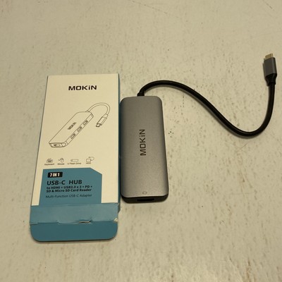 NEW MOkiN 7 in 1 USB-C HUB to HDMI+USB3.0x3 + PD + SD & Micro SD MUC0401,