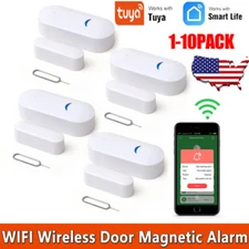WIFI Wireless Smart Door Window Magnetic Sensor Burglar Alarm Google Home Lot 