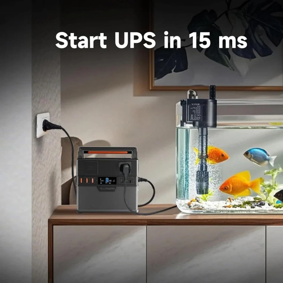 ALLPOWERS 300W Solar Generator Power Station Battery Backup with DC/AC Inverter - image 4 of 4