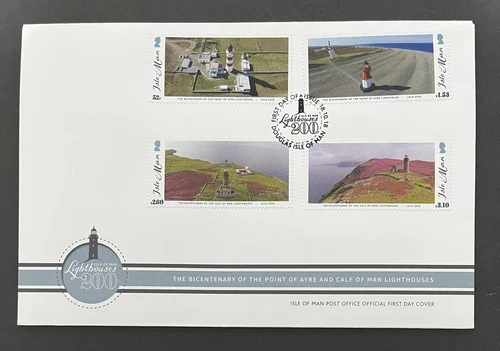 ISLE OF MAN 2018 FDC LIGHTHOUSES 200 FIRST DAY COVER WITH DOUGLAS PMK