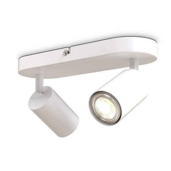 Led Spotleuchte Schwenkbar Retro Weiß GU10 Deckenlampe Flur Schlafzimmer Spot-image