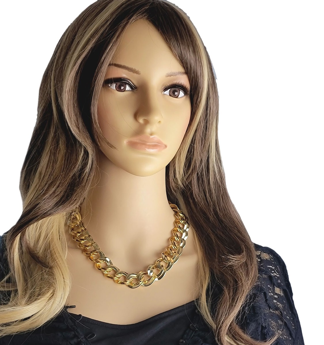 Ky & Co Double Link Thick Chain Necklace Gold Tone Chunky 18
