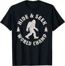 Bigfoot Hide And Seek World Champion Sasquatch Retro Vintage Gift Unisex T-Shirt
