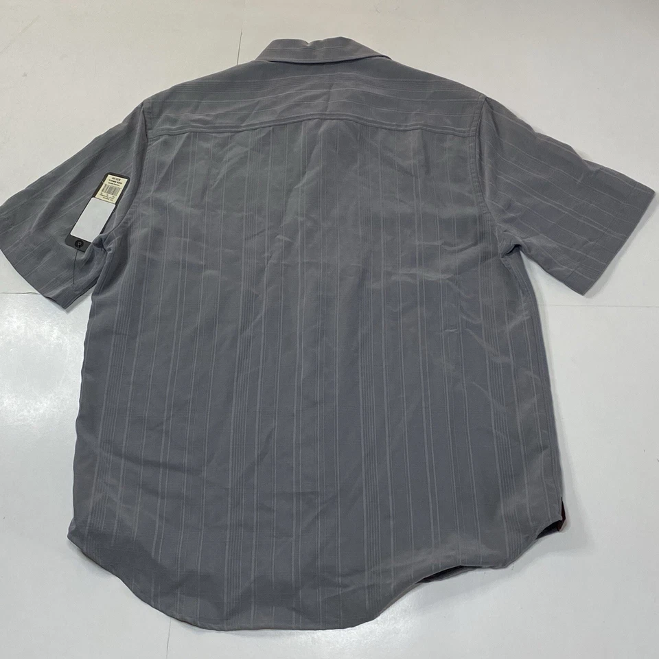 Camisa Tony Hawk Gris Hombre Manga Corta Abotonada Pequeña S Foto 3 de 4