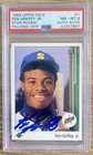 1989 KEN GRIFFEY JR SIGNED UPPER DECK #1 ROOKIE CARD🔥PSA 8 PSA/DNA AUTHENTIC