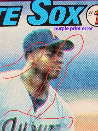 1990 Topps FRANK THOMAS ROOKIE Error 414. MULTI PURPLE ERROR!! - Picture 2 of 16