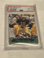 2000 PRESS PASS #37 TOM BRADY GEM MT PSA 10 TORQUERS ROOKIE MICHIGAN POP 63