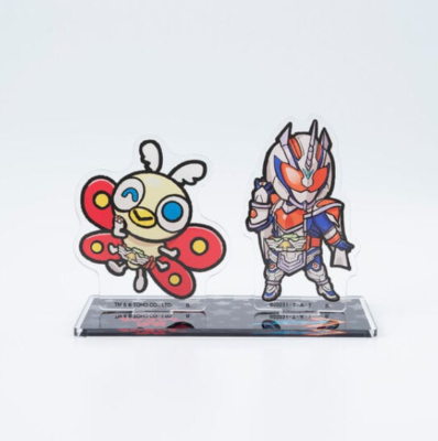 Kamen Rider Gatchard x Chibi Godzilla Stand Majeedo & Chibi Mothra