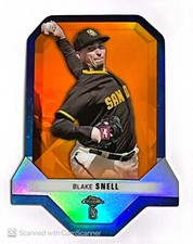 BLAKE SNELL 2021 TOPPS CHROME BEN BALLER DIAMOND DIE CUT ORANGE /25