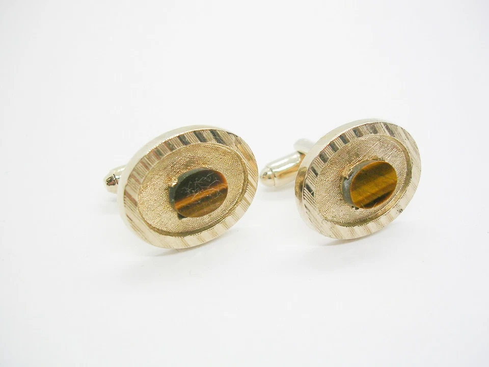 Vintage Cuff Links Tie Pin Set DANTE Cuff Links with matching Tie Tack - Image 2 of 4