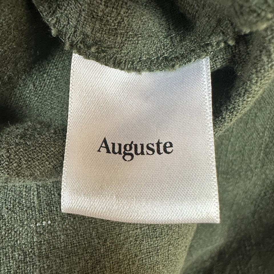 Auguste Dress Womens 8 Olive Green Pure Ramie Crossover Back Mini eBay