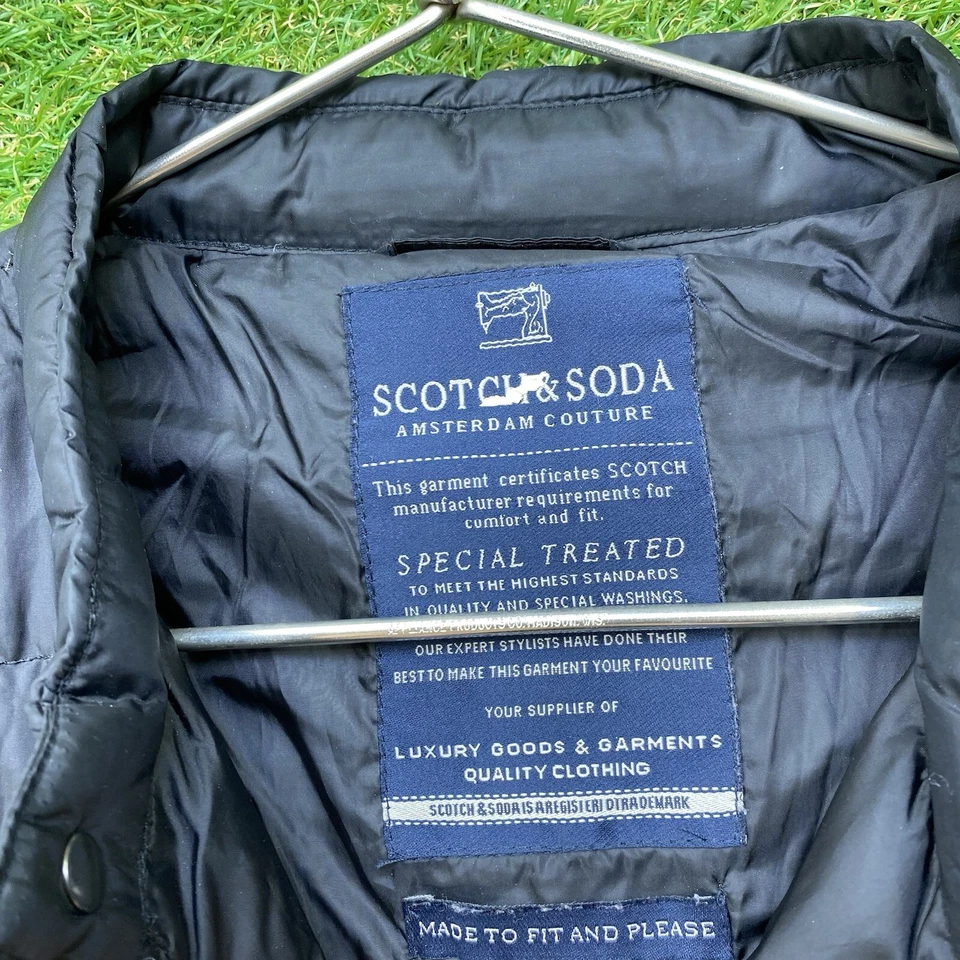 Scotch & Soda куртка мужская XL пуховик пальто вниз заполнения специальный обработанный открытый Y2K - Изображение 3 из 4