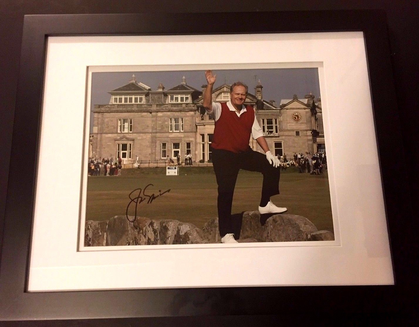 2005 British Open JACK NICKLAUS Signed 11x14 Photo Framed Matted JSA Q85366 