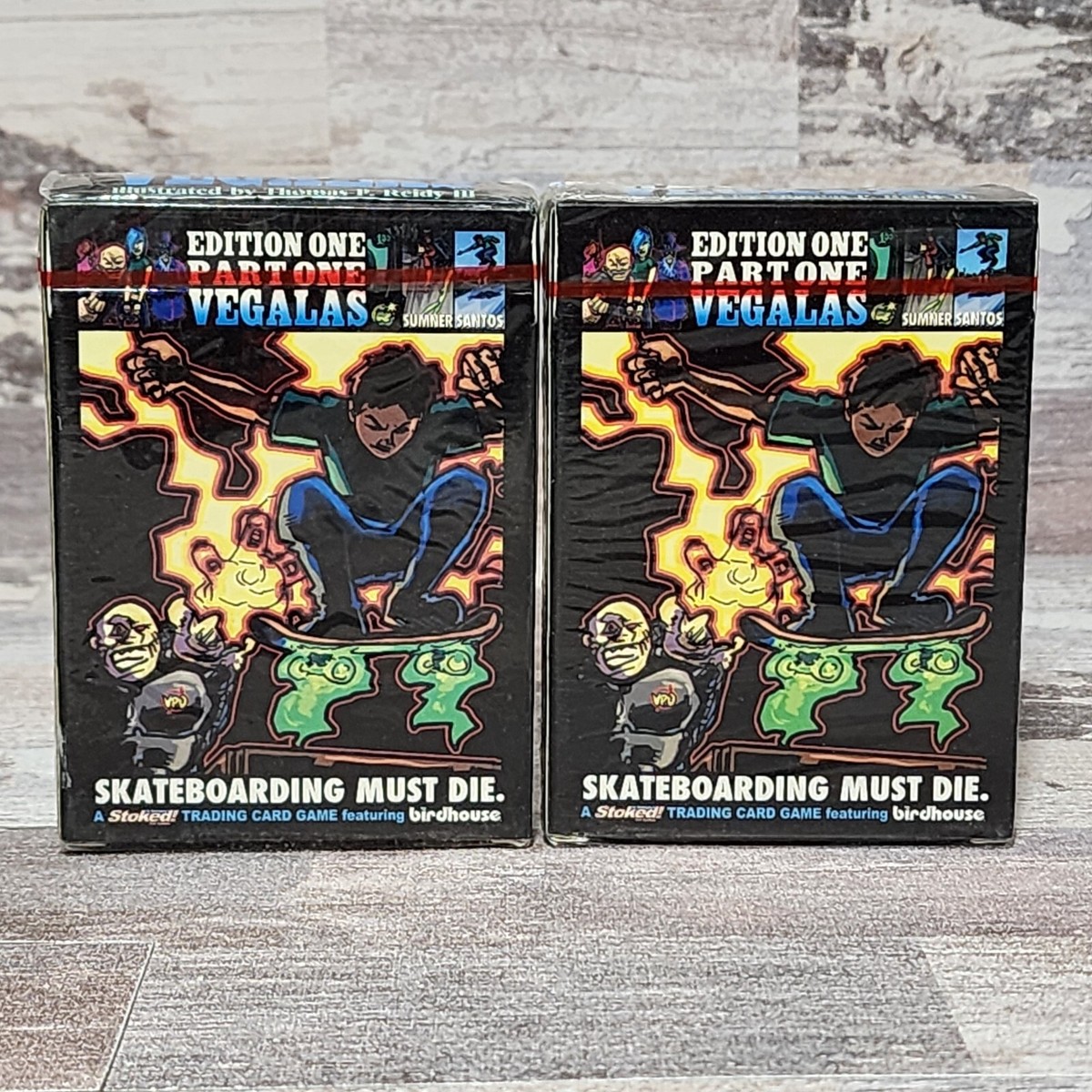 Skateboarding Must Die Vegalas Stoked! Trading Card Game Edition