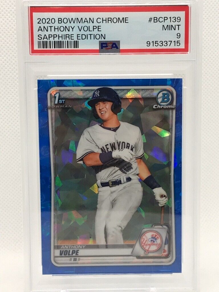 2020 Bowman Chrome Sapphire Edition #BCP139 Anthony Volpe RC 2020 Bowman Chrome Sapphire Edition #BCP139 Anthony Volpe RC