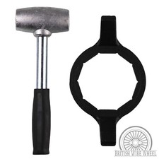 4lb Lead Hammer 10-sided Bullet Wrench For Lowrider Wire Wheel Knock Off Caps
