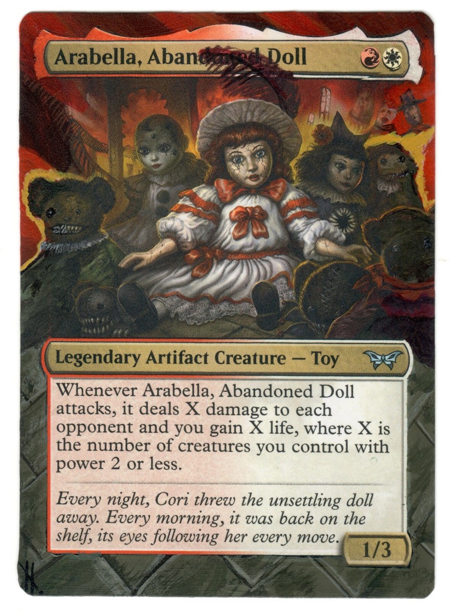 [MTG]Arabella, Abandoned Doll アーティストプルーフ Arabella Abandoned Doll Altered Art Duskmourn Artifact Toy