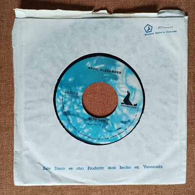 Bazil Alexander - Si Te Vas / Se Que Te Vas Vinyl 7'' Single 45 RPM Latin Ballad