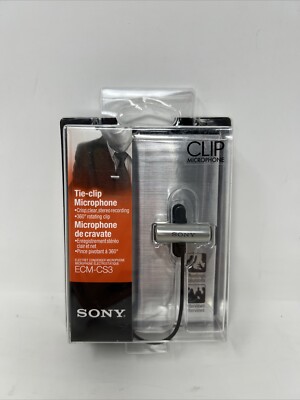 NEW OPEN BOX SONY ECM-CS3 Tie Clip Wired Microphone Electret Condenser Mic (109)
