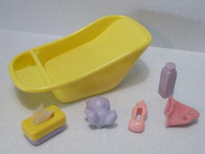 BARBIE doll pregnant midge baby infant Happy FAMILY-TOYS Bath BATHTUB HAT KLEENE