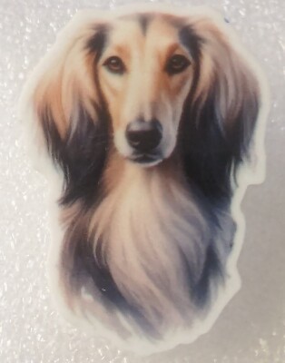 Saluki Dog Gorgeous Flat Acrylic Pin Tac Jewelry